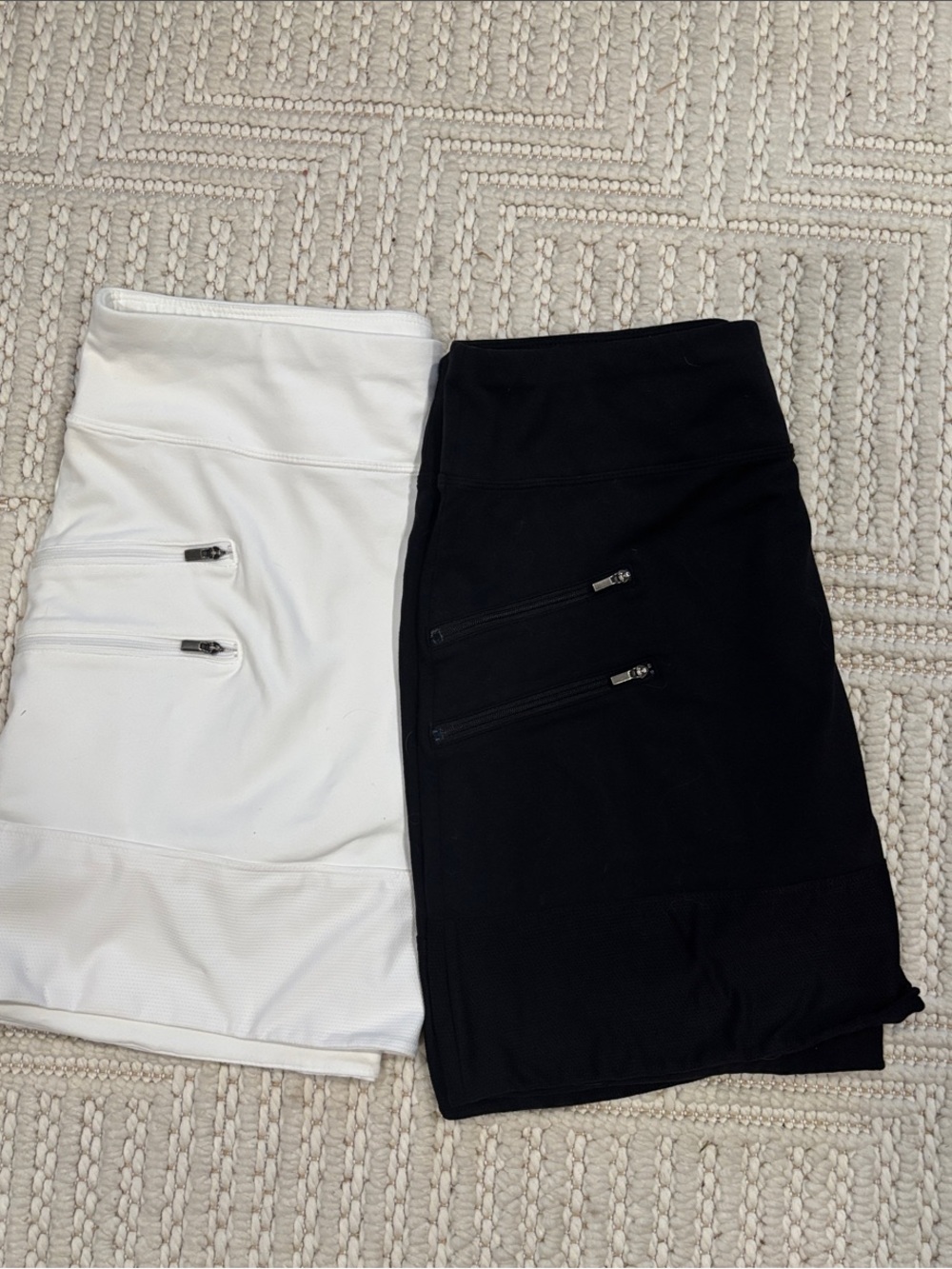 Athleta Athletic skirts two pair white and black M